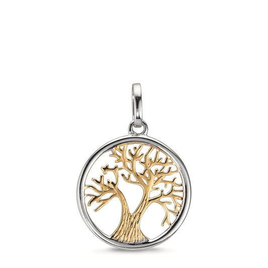 Pendant 9k Yellow Gold, 9k White Gold Tree Of Life Ø14 mm