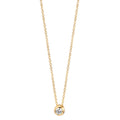 Necklace 18k Yellow Gold Diamond 0.05 ct, w-si 42-45 cm