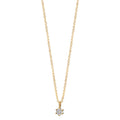 Necklace 18k Yellow Gold Diamond 0.05 ct, w-si 42-45 cm