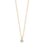 Necklace 18k Yellow Gold Diamond 0.05 ct, w-si 42-45 cm