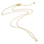 Necklace 18k Yellow Gold Diamond 0.05 ct, w-si 42-45 cm
