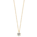 Necklace 18k Yellow Gold Diamond 0.25 ct, w-si 42-45 cm