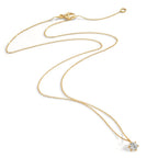 Necklace 18k Yellow Gold Diamond 0.25 ct, w-si 42-45 cm