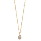 Necklace 18k Yellow Gold Diamond 0.04 ct, 9 Stones, w-si 42-45 cm