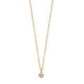 Necklace 18k Yellow Gold Diamond 0.03 ct, w-si 42-45 cm