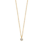 Necklace 18k Yellow Gold Diamond 0.03 ct, w-si 42-45 cm