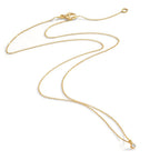 Necklace 18k Yellow Gold Diamond 0.03 ct, w-si 42-45 cm