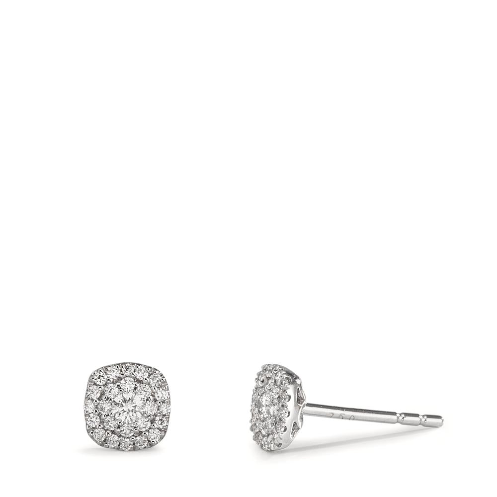 Stud earrings 18k White Gold Diamond 0.18 ct, w-si Ø5 mm