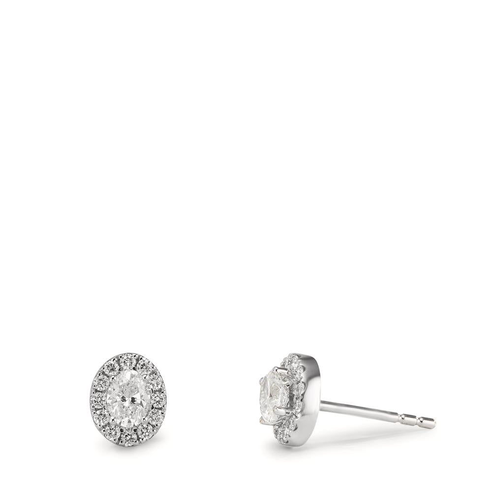 Stud earrings 18k White Gold Diamond 0.58 ct, w-si