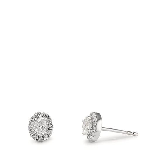 Stud earrings 18k White Gold Diamond 0.58 ct, w-si
