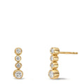 Drop Earrings 18k Yellow Gold Diamond 0.27 ct, 8 Stones, w-si
