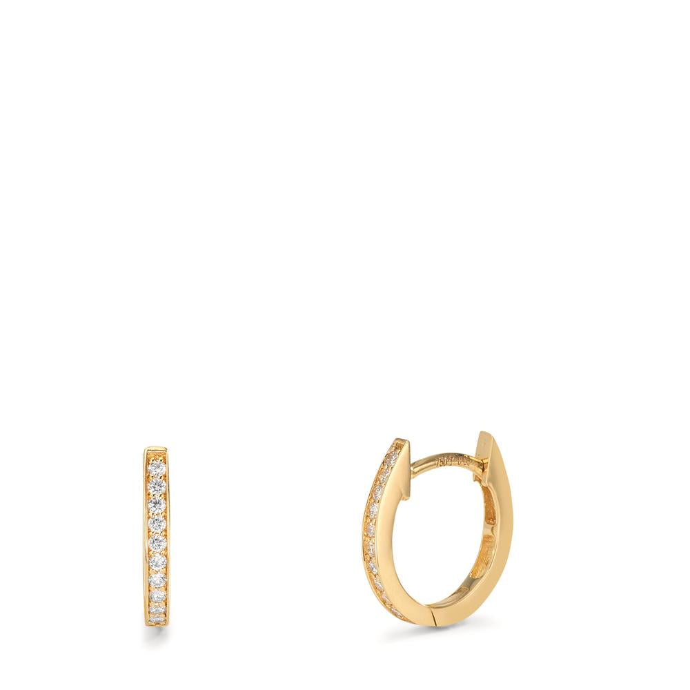 Hinged hoop 18k Yellow Gold Diamond 0.10 ct, 20 Stones, w-si