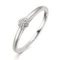 Ring 18k White Gold Diamond 0.06 ct, 7 Stones, w-si