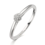 Ring 18k White Gold Diamond 0.06 ct, 7 Stones, w-si