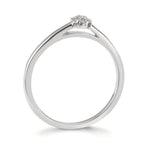 Ring 18k White Gold Diamond 0.06 ct, 7 Stones, w-si