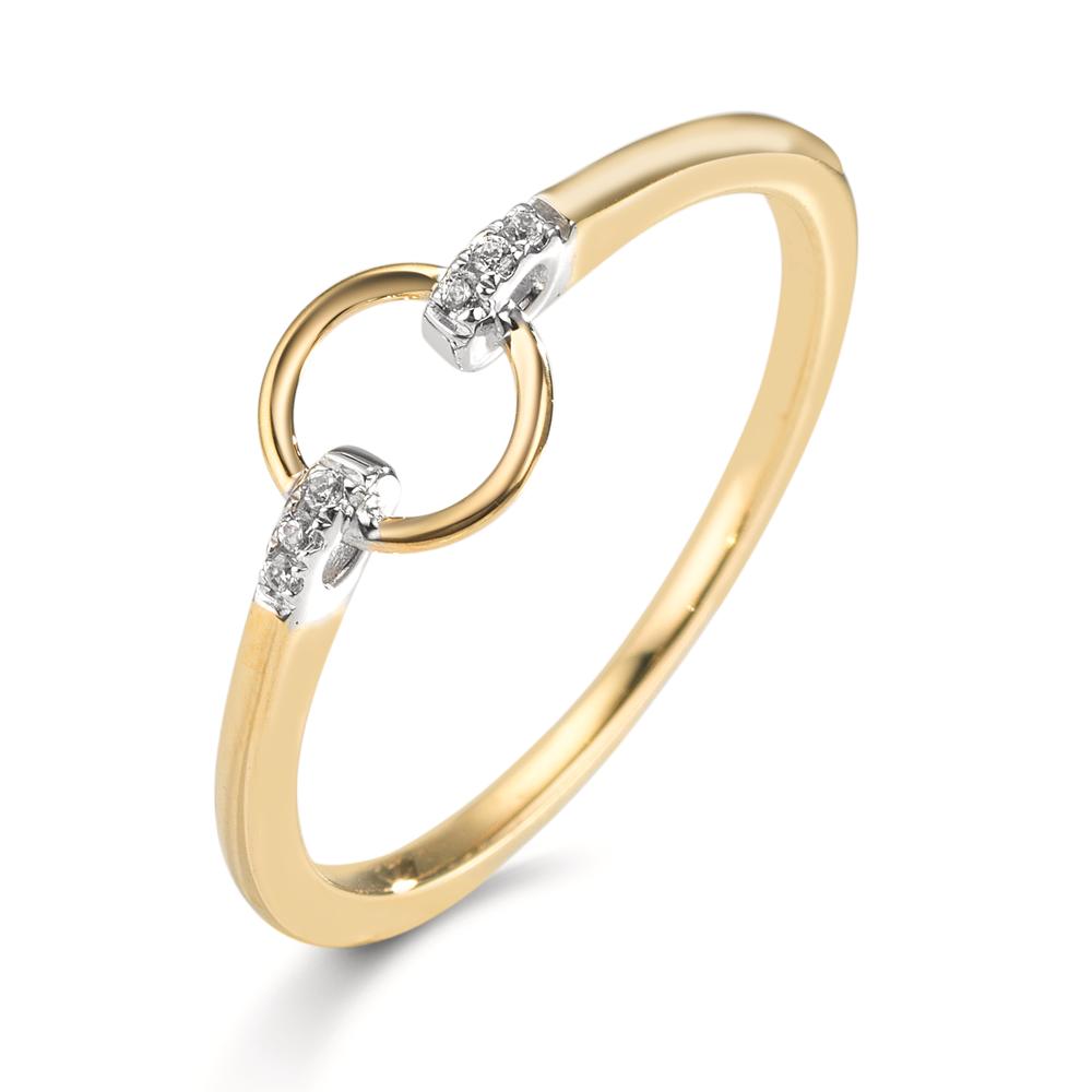 Ring 9k Yellow Gold Zirconia 6 Stones