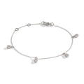 Bracelet 18k White Gold Diamond 0.32 ct, 36 Stones, w-si 16-19 cm