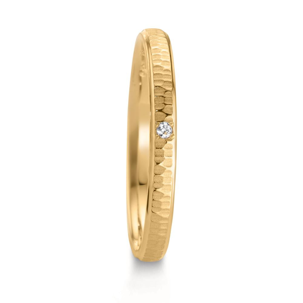 Wedding Ring 18k Yellow Gold Diamond 0.014 ct, w-si