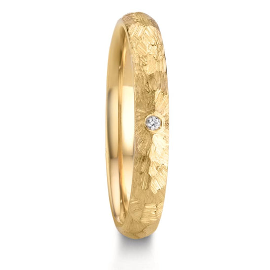 Wedding Ring 18k Yellow Gold Diamond 0.014 ct, w-si