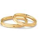 Wedding Ring 18k Yellow Gold Diamond 0.033 ct, 12 Stones, w-vsi