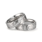 Wedding Ring Stainless steel Zirconia White, 11 Stones