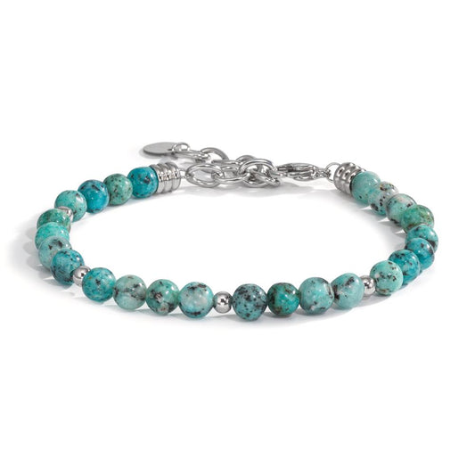 Bracelet Stainless steel Agate 20-22 cm Ø6.5 mm