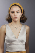 Necklace with pendant Stainless steel Zirconia Freshwater pearl White, 6.5 mm 42 cm